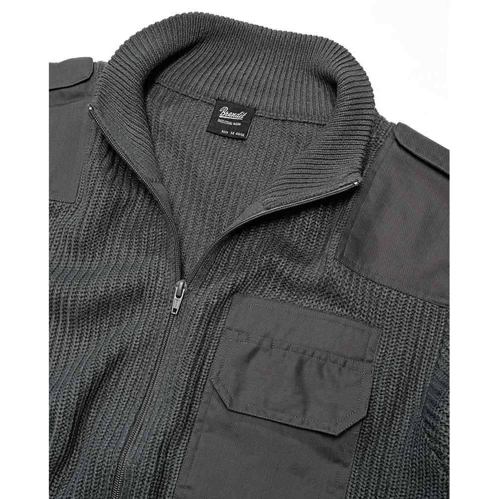 Brandit - BW Cardigan Zip Sweater - Grey